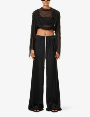 RICK OWENS: Claudette Bell-Sleeves Silk Top