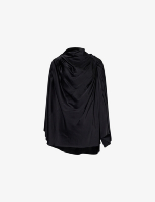 RICK OWENS: Claudette Pleated Woven Blouse