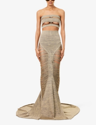 RICK OWENS: Tanja Cropped Wool-Blend Top