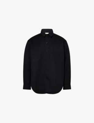 FEAR OF GOD: Curved-Hem Relaxed-Fit Wool and Cashmere Overshirt