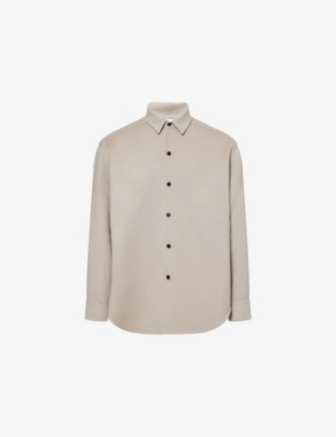 FEAR OF GOD: Curved-Hem Relaxed-Fit Wool and Cashmere Overshirt