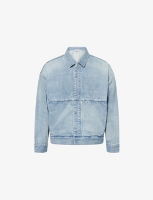 FEAR OF GOD: Trucker Batwing-Sleeves Denim Jacket