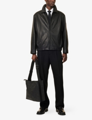 FEAR OF GOD: Rider Padded Leather Jacket