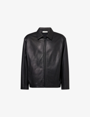 FEAR OF GOD: Rider Padded Leather Jacket