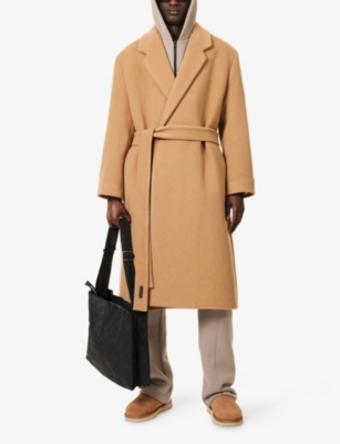 FEAR OF GOD: Belted Double-Breasted Wool Coat