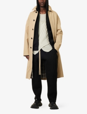 FEAR OF GOD: Embossed-Branding Two-Slip-Pockets Cotton-Blend Hoody