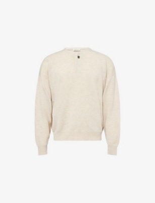 FEAR OF GOD: Henley Fine-Knit Wool Jumper