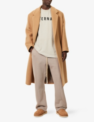 Fear Of God Grey T-shirt With Eternal Print On The Front And Logo Patch On The Back In Dove Grey
