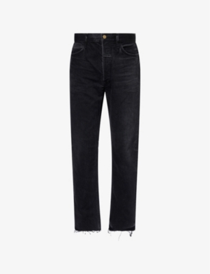 FEAR OF GOD: Raw-Cuffs Five-Pockets Denim Jeans