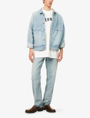 FEAR OF GOD: Raw-Cuffs Five-Pockets Denim Jeans