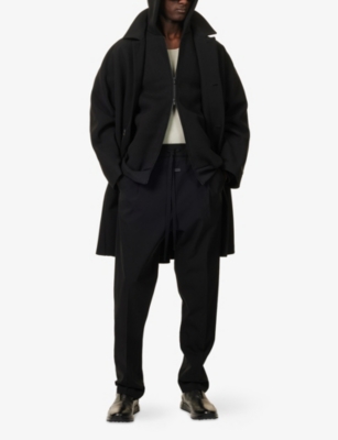 FEAR OF GOD MENS BLACK ETERNAL DRAWSTRING STRETCH-COTTON AND WOOL TROUSERS