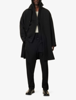 FEAR OF GOD: Two-Slip-Pockets Relaxed-Fit Wool and Cotton Coat