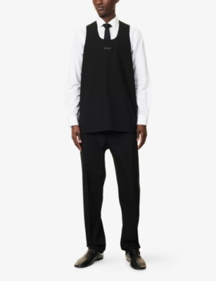 FEAR OF GOD: Sleeveless Scoop-Neck Stretch-Cotton and Wool Top