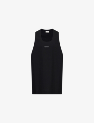 FEAR OF GOD: Sleeveless Scoop-Neck Stretch-Cotton and Wool Top