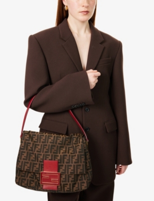 RESELFRIDGES: Pre-Loved Fendi Zucca Mamma Forever Canvas Shoulder Bag