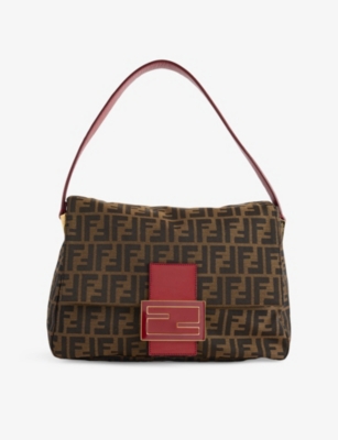 RESELFRIDGES: Pre-Loved Fendi Zucca Mamma Forever Canvas Shoulder Bag