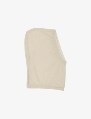 RICK OWENS: Distressed V-Neck Knitted Wool Bodysuit