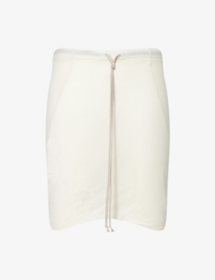 Rick Owens Mens Dinge Buds Panelled Cotton Shorts In Brown