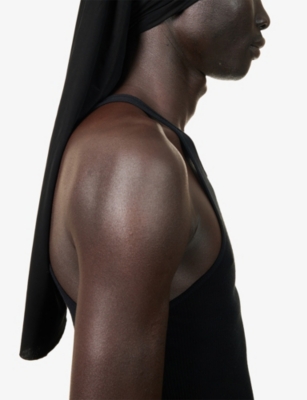 RICK OWENS: Double-Layer Stretch-Woven Wig Hat