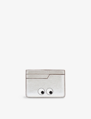 ANYA HINDMARCH: Eyes Metallic Leather Card Case