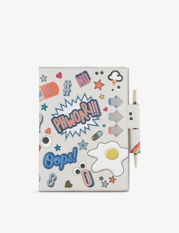 All-Over Stickers Graphic Leather A5 Journal