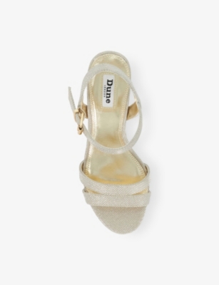 DUNE: Merisa Block-Heel Woven Sandals