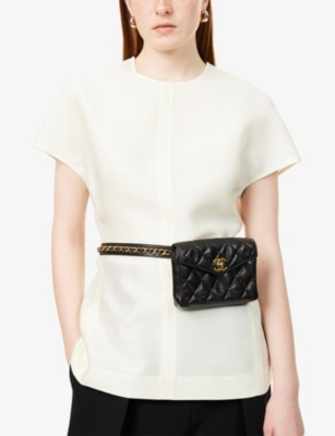 RESELFRIDGES: Pre-Loved Chanel Chevron Leather Waist Bag