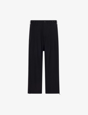 YOHJI YAMAMOTO: Pleated Wide-Leg Wool Trousers