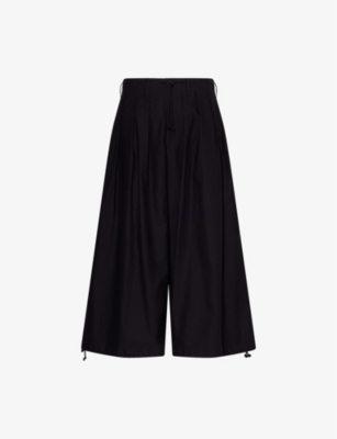 YOHJI YAMAMOTO: Pleated Balloon Wide-Leg Cotton Trousers