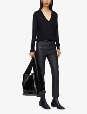 Joseph Womens Black Cashair V-neck Cashmere Jumper In Black