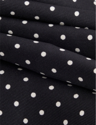 TIGER OF SWEDEN: Bysshe Polka Dot Silk Tie