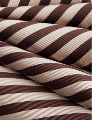 TIGER OF SWEDEN: Bysshe2 Stripe-Print Silk Tie