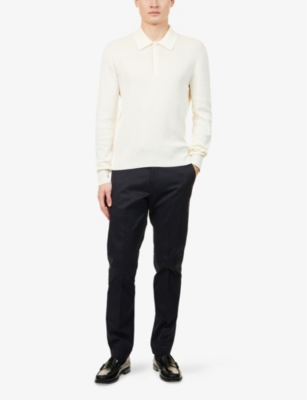 TIGER OF SWEDEN: Appleton Long-Sleeve Knitted Polo Shirt