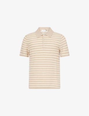 TIGER OF SWEDEN: Erros Stripe-Print Knitted Polo Shirt