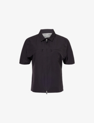 JOHANNA PARV X C4C X PULL AND BEAR: Pull&Bear x Johanna Parv Short-Sleeve Zip-Up Cotton Shirt