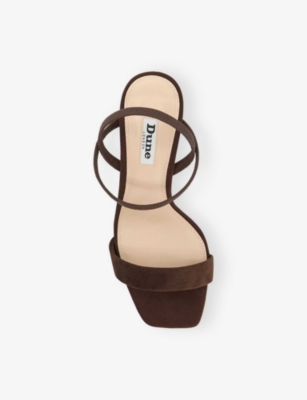 DUNE: Methodical 75 Elasticated-Strap Suede Heeled Sandals