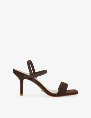 DUNE: Methodical 75 Elasticated-Strap Suede Heeled Sandals