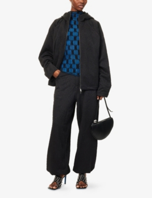 CHET LO X C4C X PULL AND BEAR: Chet Lo x C4C x Pull&Bear Hooded Relaxed-Fit Stretch-Woven Jacket
