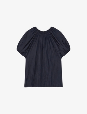 Joseph Womens Navy Briela Habotai Silk Blouse In Navy