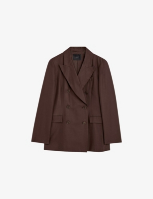 JOSEPH: Valery Double-Breasted Silk and Cotton Blazer