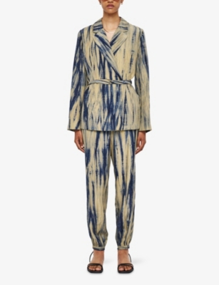 JOSEPH: Joubert Tie-Dye Double-Breasted Silk Blazer