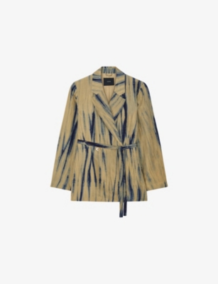 JOSEPH: Joubert Tie-Dye Double-Breasted Silk Blazer