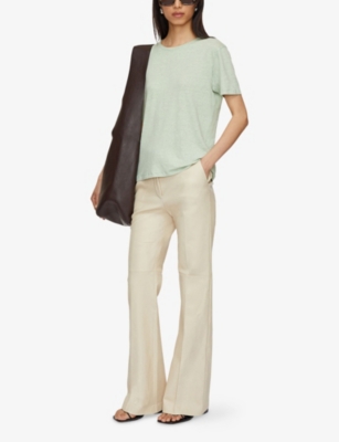 Shop Joseph Womens  Short-sleeve Linen Jersey T-shirt