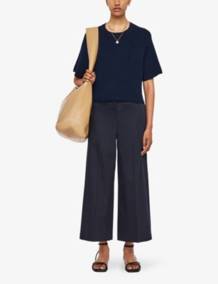 JOSEPH: Temple Cropped Stretch-Gabardine Trousers
