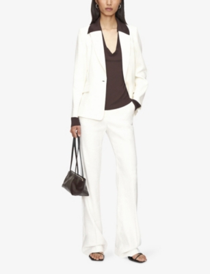 JOSEPH: Marty Notched-Lapel Stretch-Linen Jacket