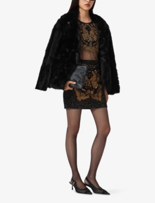 ALLSAINTS: Greta Butterfly-Embellished Woven Top