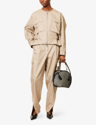 3.1 PHILLIP LIM: Tapered-Leg Relaxed Cotton-Blend Cargo Trousers