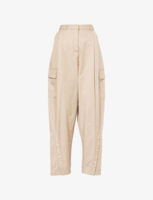 3.1 PHILLIP LIM: Tapered-Leg Relaxed Cotton-Blend Cargo Trousers