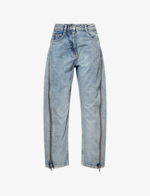 3.1 PHILLIP LIM: Curve Petite Zip-Embellishment Denim Jeans