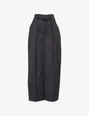 3.1 Phillip Lim Womens  Wide-leg Origami Cotton-blend Trousers In Black